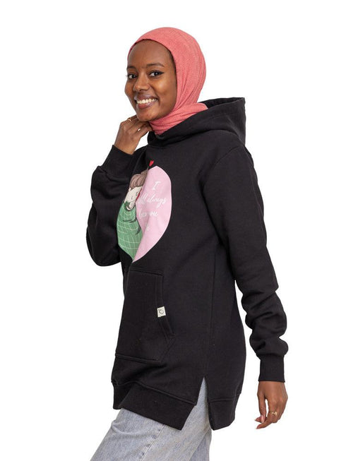 Black Printed - HoodieV Design 62 - Khotwh